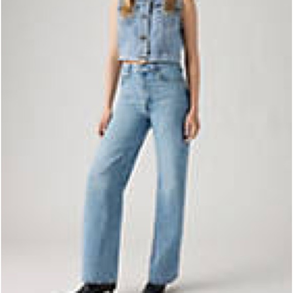 Levi’s ribcage wide leg jeans in far and wide